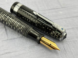 Parker Vacumatic Standard Grey Silver trim Blue Arrow Diamond clip   - Fountain Pen