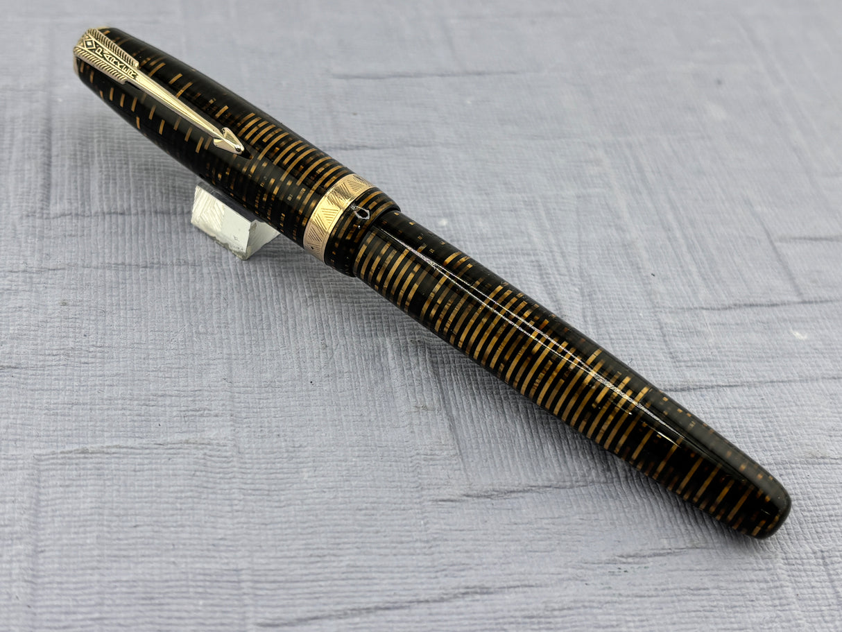 Parker Vacumatic Standard Brown Split Arrow Diamond clip   - Fountain Pen