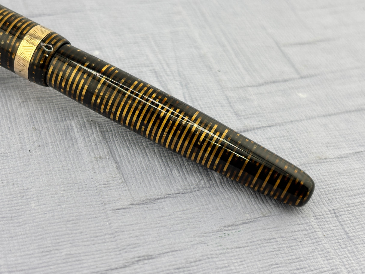 Parker Vacumatic Standard Brown Split Arrow Diamond clip   - Fountain Pen