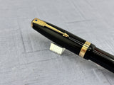 Parker Vacumatic Standard Black Diamond clip  FLEX nib - Fountain Pen