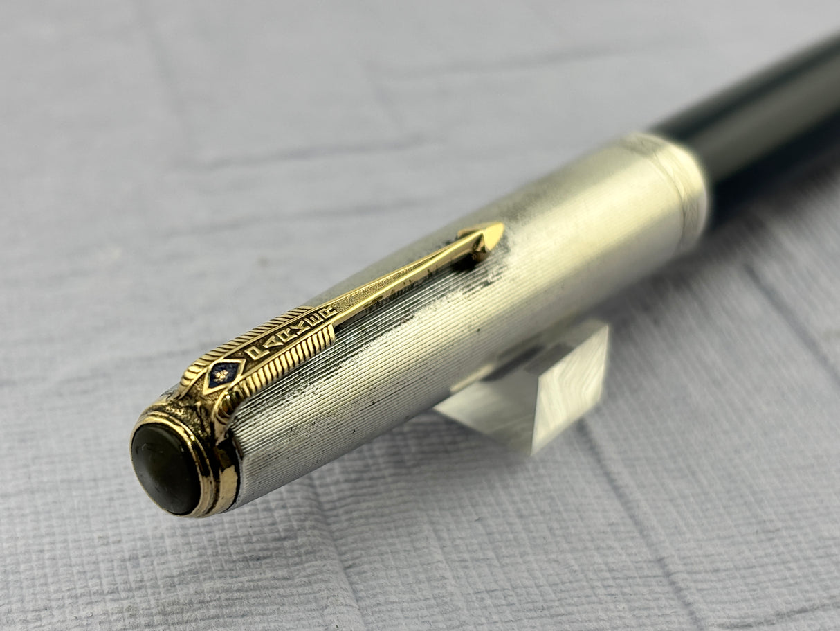 Parker 51 Navy Blue Sterling silver cap Vacumatic - Fountain Pen