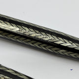Conklin Largest Nozac SET Herringbone Grey/Black 7M Word Gauge Fountain Pen and Pencil - Circa 1935