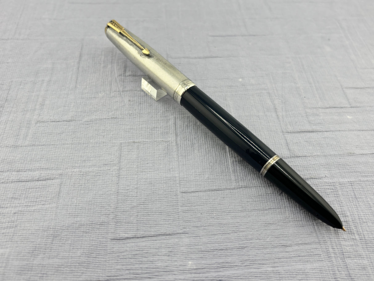 Parker 51 Navy Blue Sterling silver cap Vacumatic - Fountain Pen