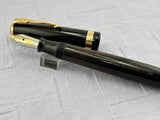 Parker Vacumatic Standard Black Cap striped transparent Laminated  Barrel Diamond clip - Fountain Pen