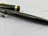 Parker Vacumatic Standard Black Cap striped transparent Laminated  Barrel Diamond clip - Fountain Pen