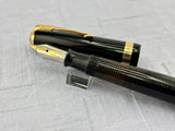 Parker Vacumatic Standard Black Cap striped transparent Laminated  Barrel Diamond clip - Fountain Pen