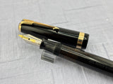 Parker Vacumatic Standard Black Cap striped transparent Laminated  Barrel Diamond clip - Fountain Pen