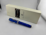 Wahl-Eversharp Decoband Lustrous Amalfi Blue w/Rhodium Plated Trim Fountain Pen - Large Medium 14kt Gold Nib