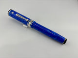 Wahl-Eversharp Decoband Lustrous Amalfi Blue w/Rhodium Plated Trim Fountain Pen - Large Medium 14kt Gold Nib