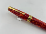 Conway Stewart "100" Red Mosaic Fountain Pen - Medium Gold-Plated Nib