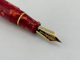 Conway Stewart "100" Red Mosaic Fountain Pen - Medium Gold-Plated Nib