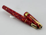 Conway Stewart "100" Red Mosaic Fountain Pen - Medium Gold-Plated Nib