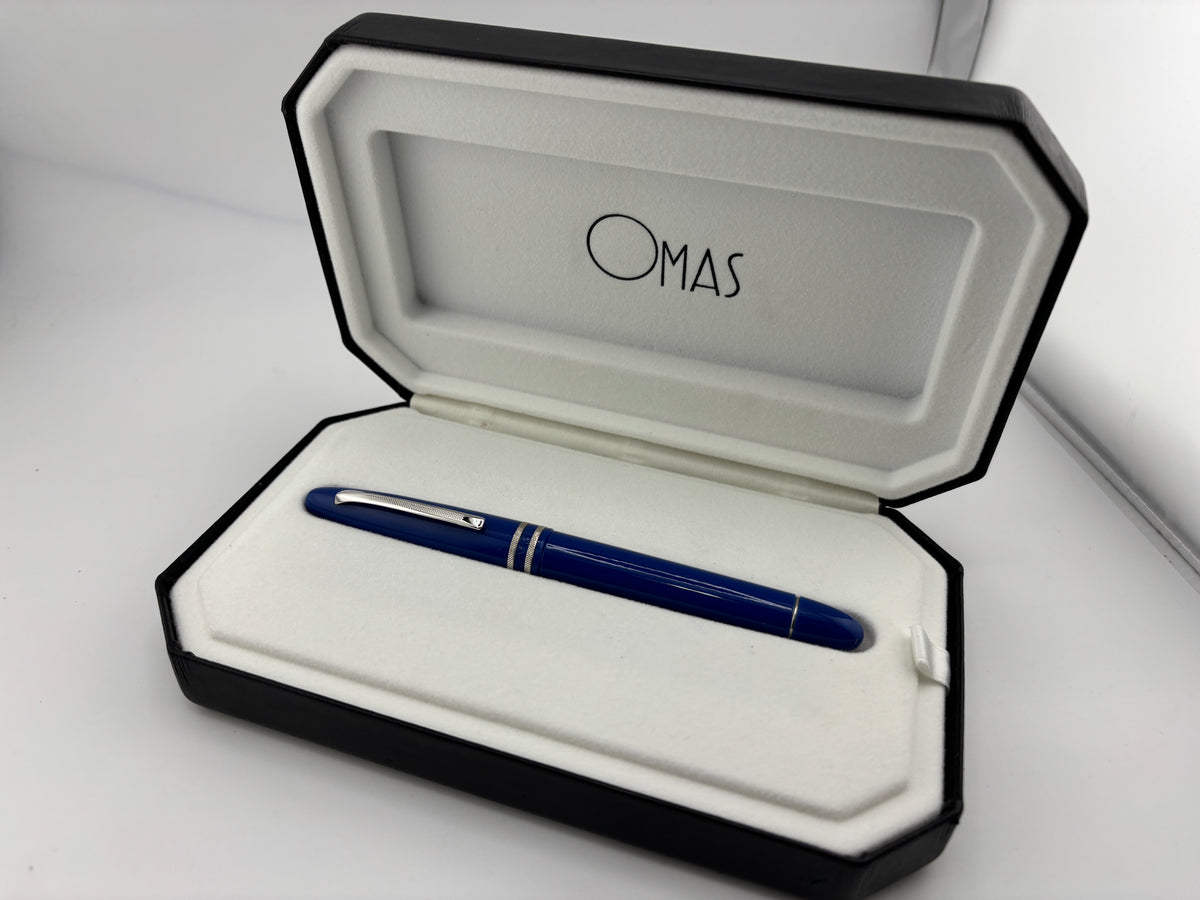 Omas for Levenger Ogiva "Bleu de France" Fountain Pen - Flexible Fine 14kt Gold Nib