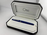 Omas for Levenger Ogiva "Bleu de France" Fountain Pen - Flexible Fine 14kt Gold Nib
