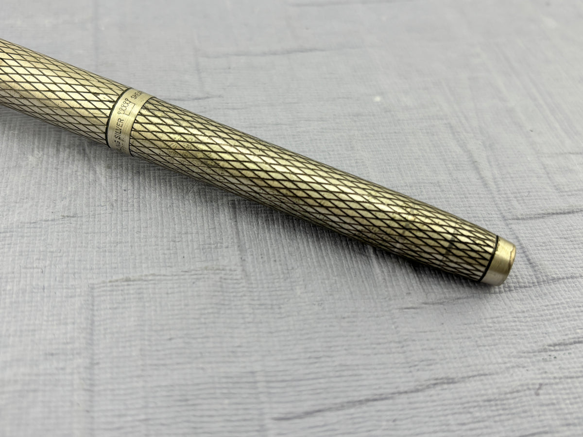Sheaffer’s Imperial crossed lines sterling silver 925   - Fountain Pen
