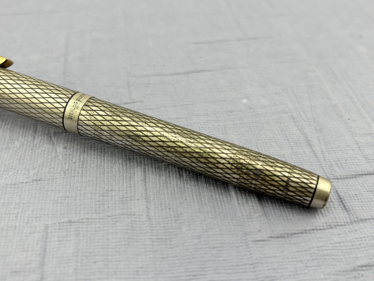 Sheaffer’s Imperial crossed lines sterling silver 925   - Fountain Pen