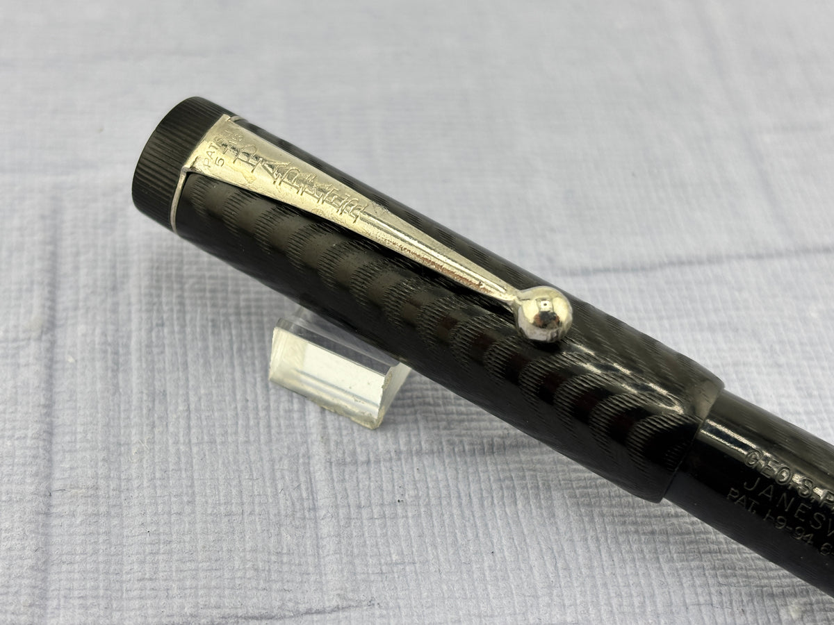 Parker Jack Knife  chased 20 1/2 Nice Flex Nib  - Fountain Pen