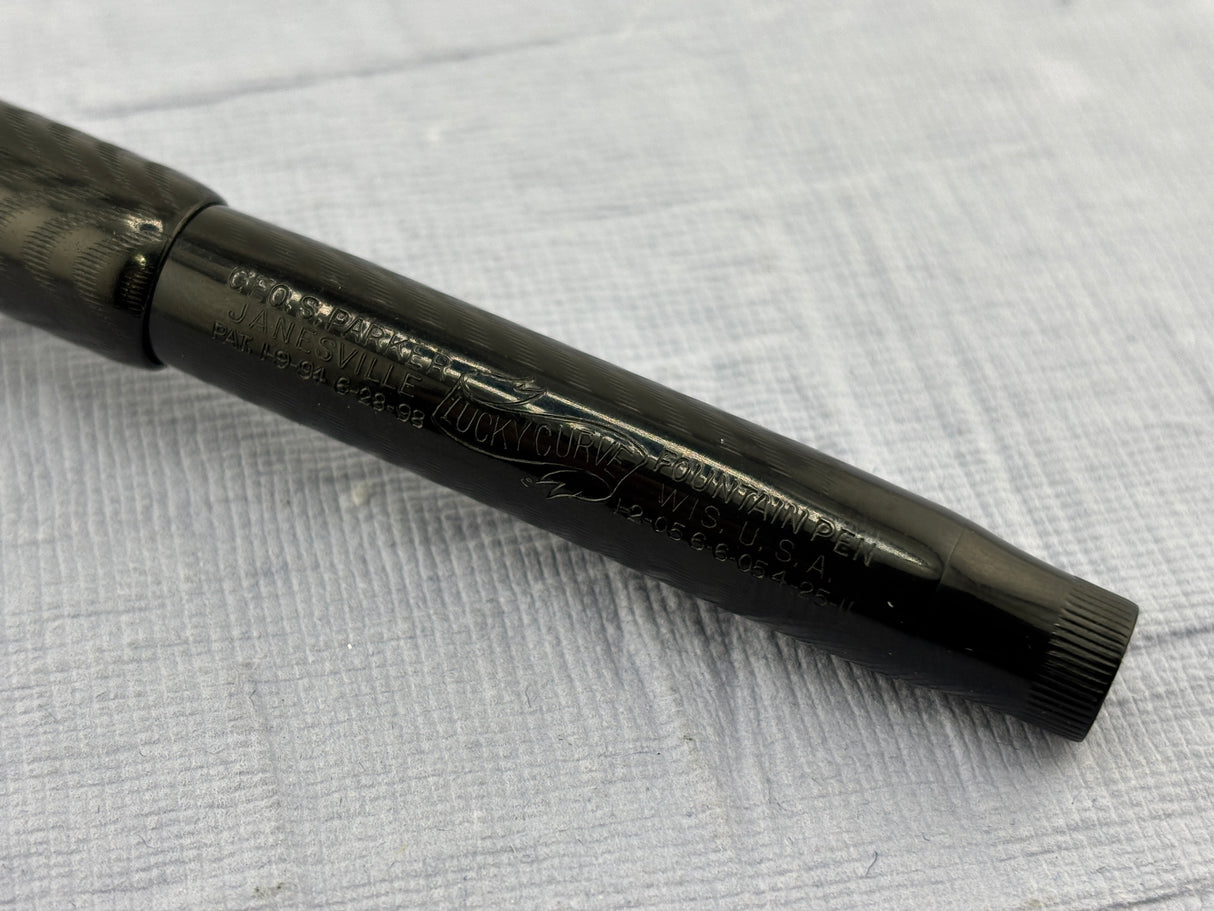 Parker Jack Knife  chased 20 1/2 Nice Flex Nib  - Fountain Pen