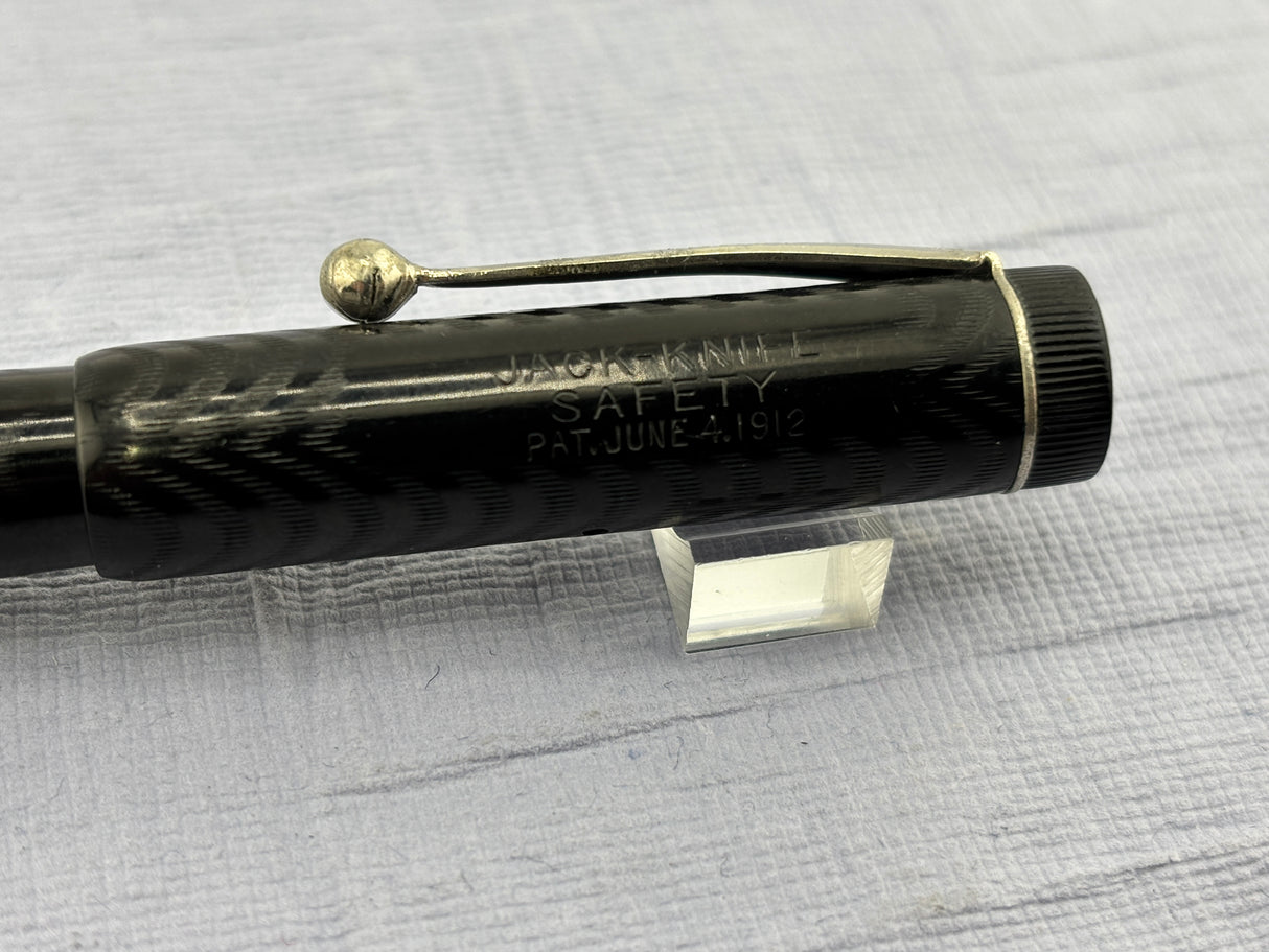 Parker Jack Knife  chased 20 1/2 Nice Flex Nib  - Fountain Pen