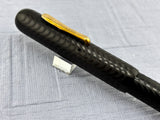 Conklin Toledo Crescent filler"50"  Black hard Rubber chased  # 5 nib very  good flex - Fountain Pen