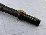 Conklin Toledo Crescent filler"50"  Black hard Rubber chased  # 5 nib very  good flex - Fountain Pen