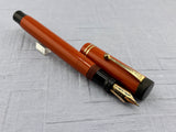 Parker Duofold Senior Orange " big brother " Good flexible nib !  - Fountain Pen
