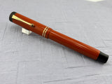 Parker Duofold Senior Orange " big brother " Good flexible nib !  - Fountain Pen
