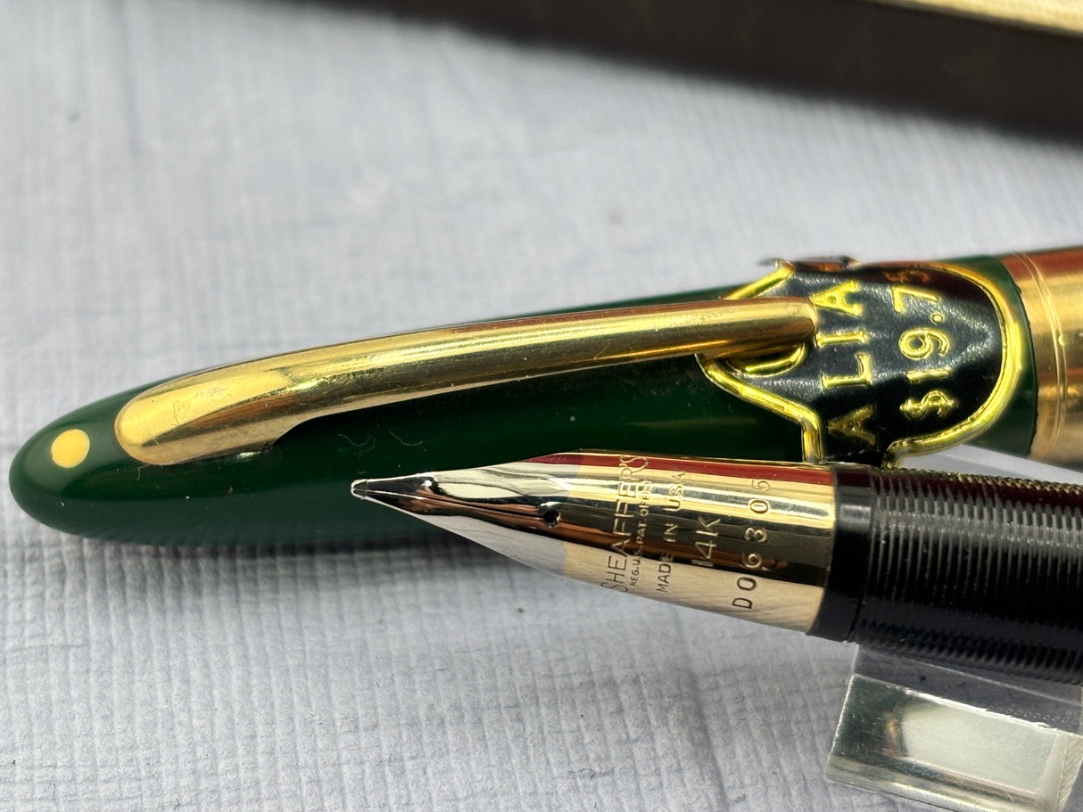 Sheaffer Touchdown Vaillant Green SET - New old stock and boxed