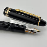 Montblanc Black Resin Meisterstuck #146 LeGrand Fountain Pen - Fine 14kt Gold  Nib
