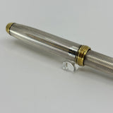 Cross Pinnacle Sterling Silver Barleycorn Fountain Pen - Broad 18kt Gold Nib