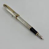 Cross Pinnacle Sterling Silver Barleycorn Fountain Pen - Broad 18kt Gold Nib