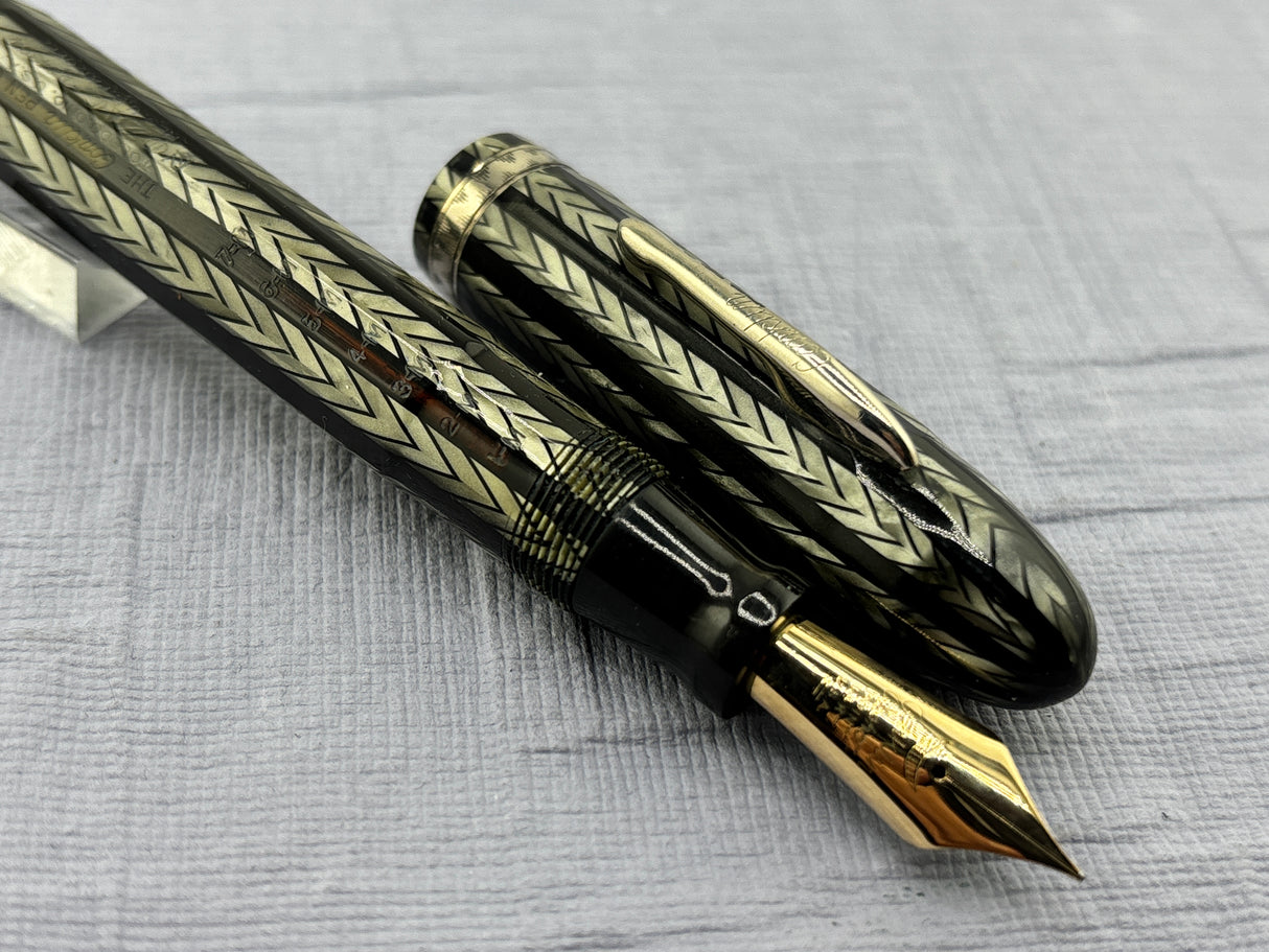 Conklin Nozac Oversize Herrringbone Grey - Fountain Pen