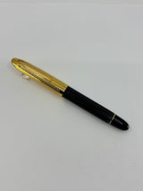 OMAS S2001 Ogiva Rollerball - Gold Vermeil Cap & Black Guilloched Vegetal Resin Barrel