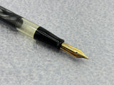 Omas Desk Pen Grigio Perla Celluloid Ink View Window - Never been filled