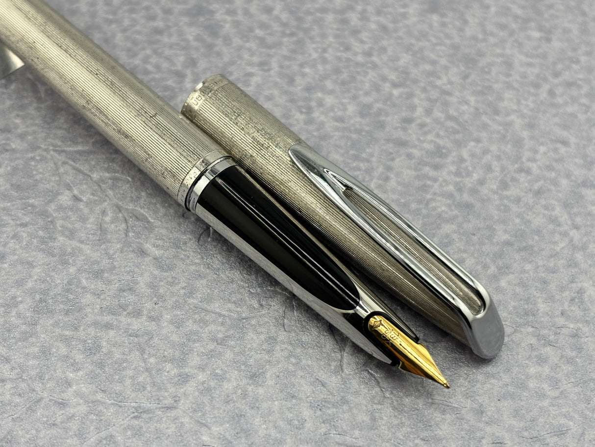 Waterman CF Silver plated Milleraies - New converter included - Fountain Pen