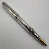 Otto Hutt 07 Design Sterling Silver Top-of-the-Line Fountain Pen   - Large Fine Semi-Flex 18kt Gold Nib