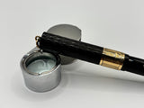 Waterman 52 1/2V Black chased Ring top Gold cap band - Fountain Pen