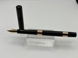 Waterman 14 Black chased Slip Cap 2 bands on barrel - Eye dropper filling system