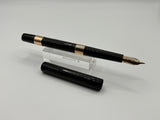 Waterman 14 Black chased Slip Cap 2 bands on barrel - Eye dropper filling system