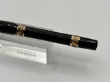 Waterman 13  Black chased Slip Cap 2 bands on barrel - Eye dropper filling system