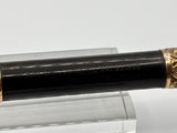 Waterman 13  Black chased Slip Cap 2 bands on barrel - Eye dropper filling system
