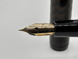 Waterman 13  Black chased Slip Cap 2 bands on barrel - Eye dropper filling system