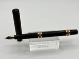Waterman 13  Black chased Slip Cap 2 bands on barrel - Eye dropper filling system