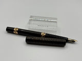 Waterman 13  Black chased Slip Cap 2 bands on barrel - Eye dropper filling system