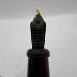 Stipula Pinocchio Limited Edition Woodgrain Ebonite Fountain Pen  -  STUB 0.9mm 18kt Gold Nib