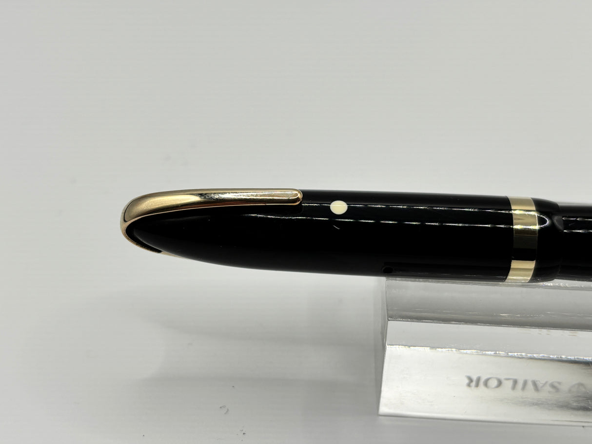 Sheaffer Balance Black Military clip White dot   - Fountain Pen