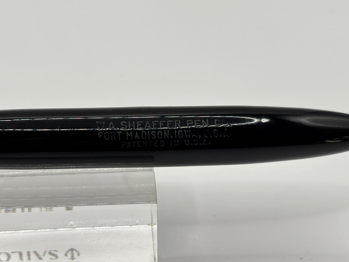 Sheaffer Balance Black Military clip White dot   - Fountain Pen