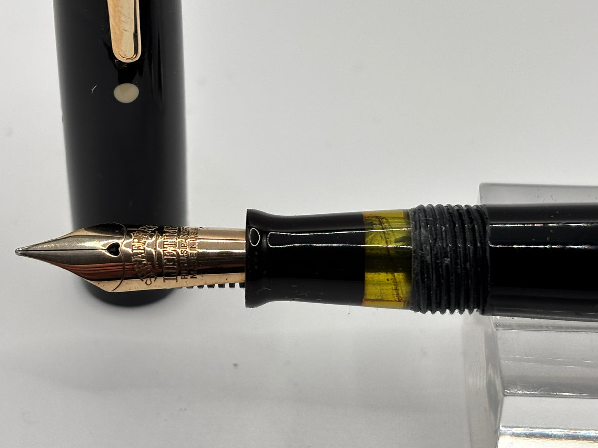 Sheaffer Balance Black Military clip White dot   - Fountain Pen