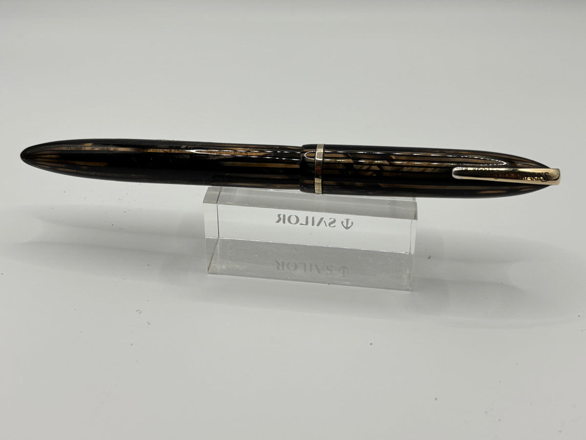 Sheaffer Balance Brown Striped Military clip  - Fountain Pen