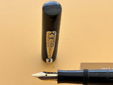 Waterman 42 1/2 Vest Pocket Black chased - Eye dropper filling system